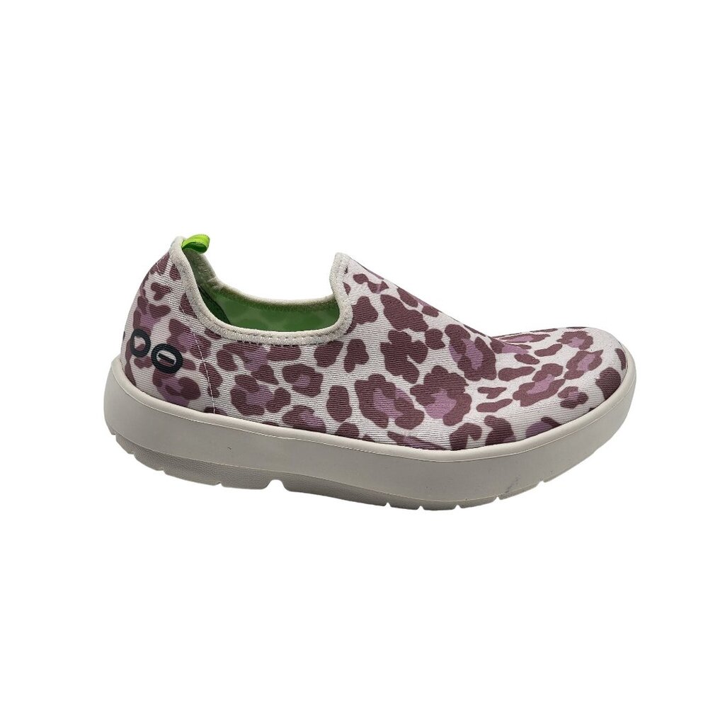 Oofos Oomg Eezee‎ Womens Slip On Shoes Size 6 Rose Leopard 2